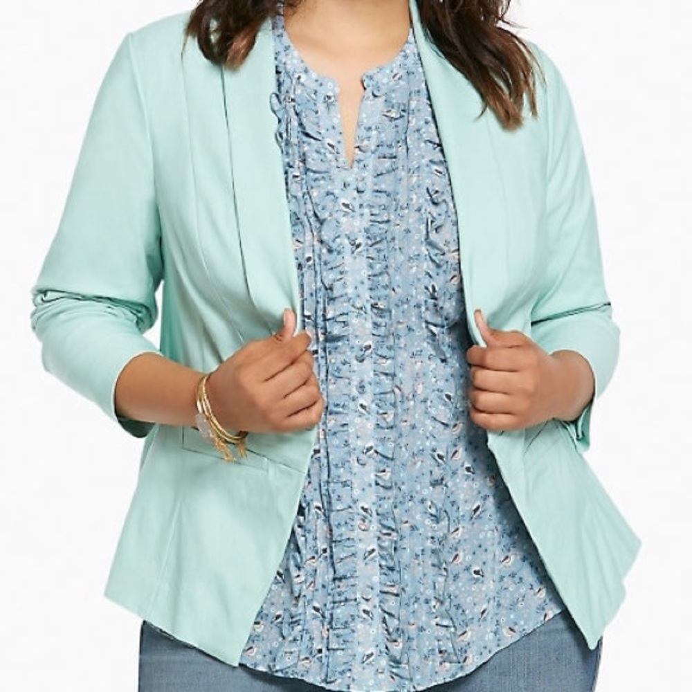 torrid Mint Green Open-Front Blazer